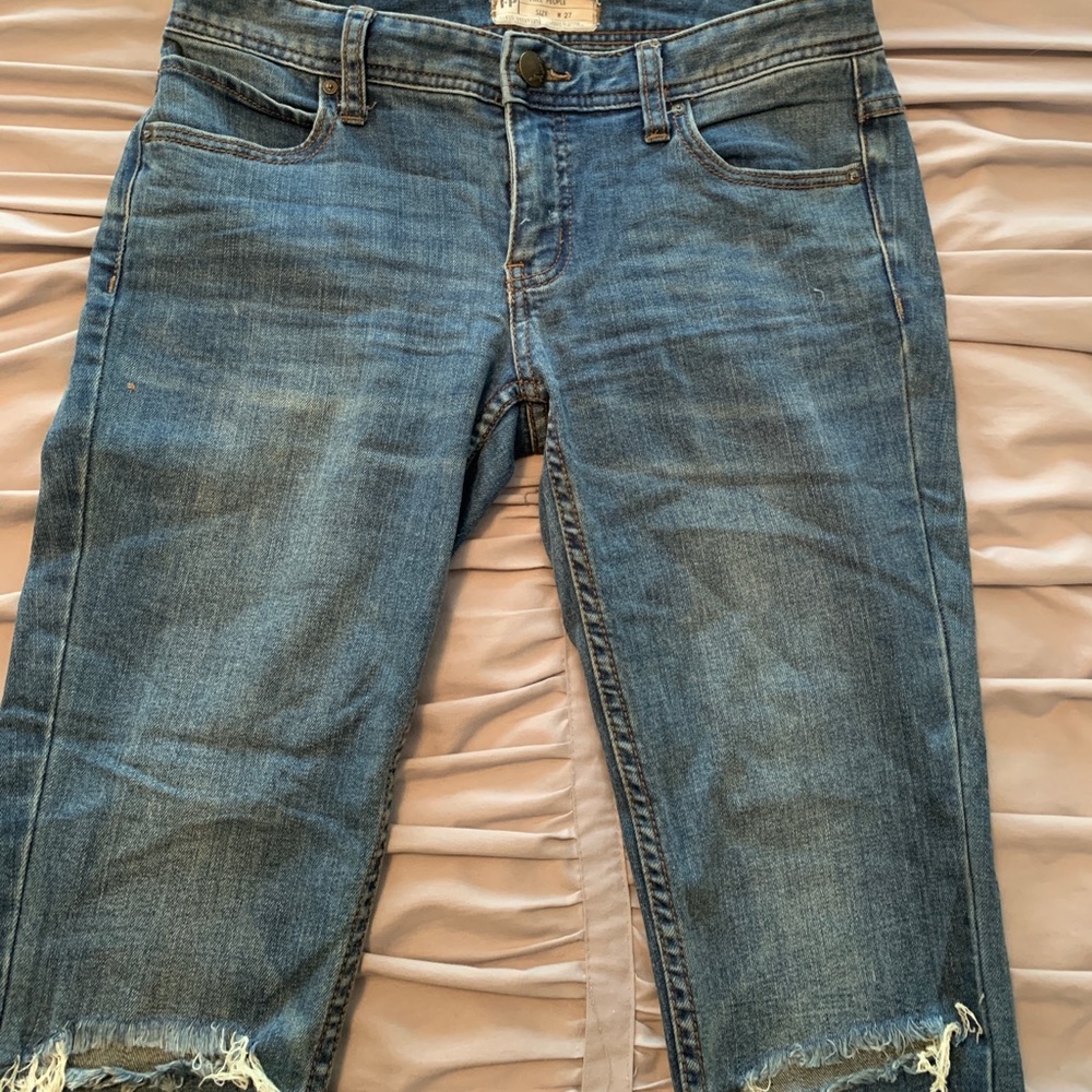 Free People Crop Low-Rise Jeans